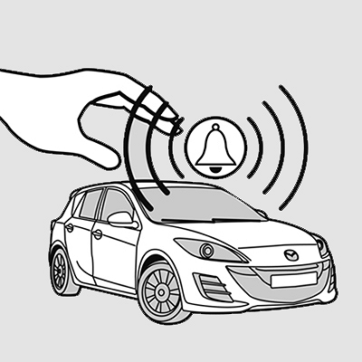 Mazda 2 DJ ab 2015 Alarmanlage DC3L-V7-510A Sicherheit & Schutz Mazda