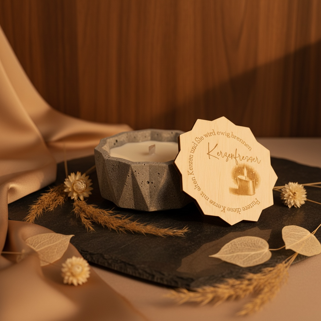 Betonkerze Kerzenfresser-Rustikale Kerze zum verschenke Outdoor-kerze rot