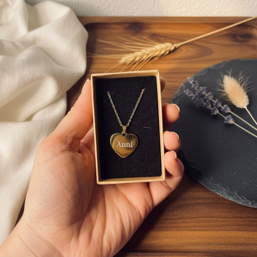 Halskette >> Herz << gold silber rose im Schmuckkästchen mit Wunschgravur Kette Das Glückswerk