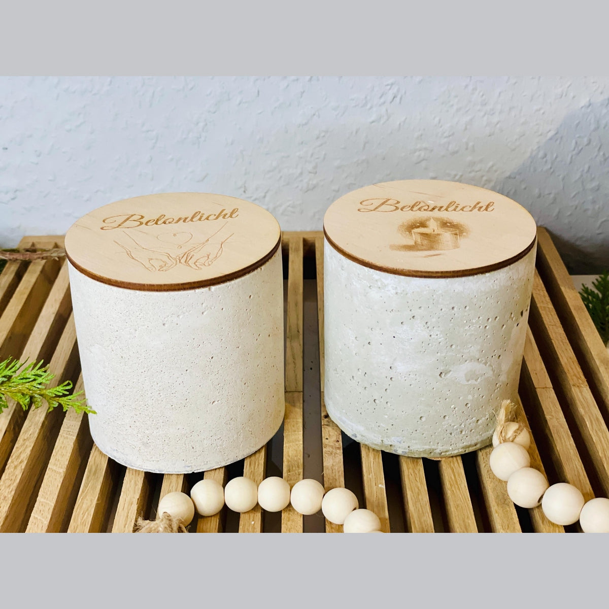 Betonkerze - Rustikale Kerze zum verschenken klein Outdoor-Kerze Betonkerze Das Glückswerk