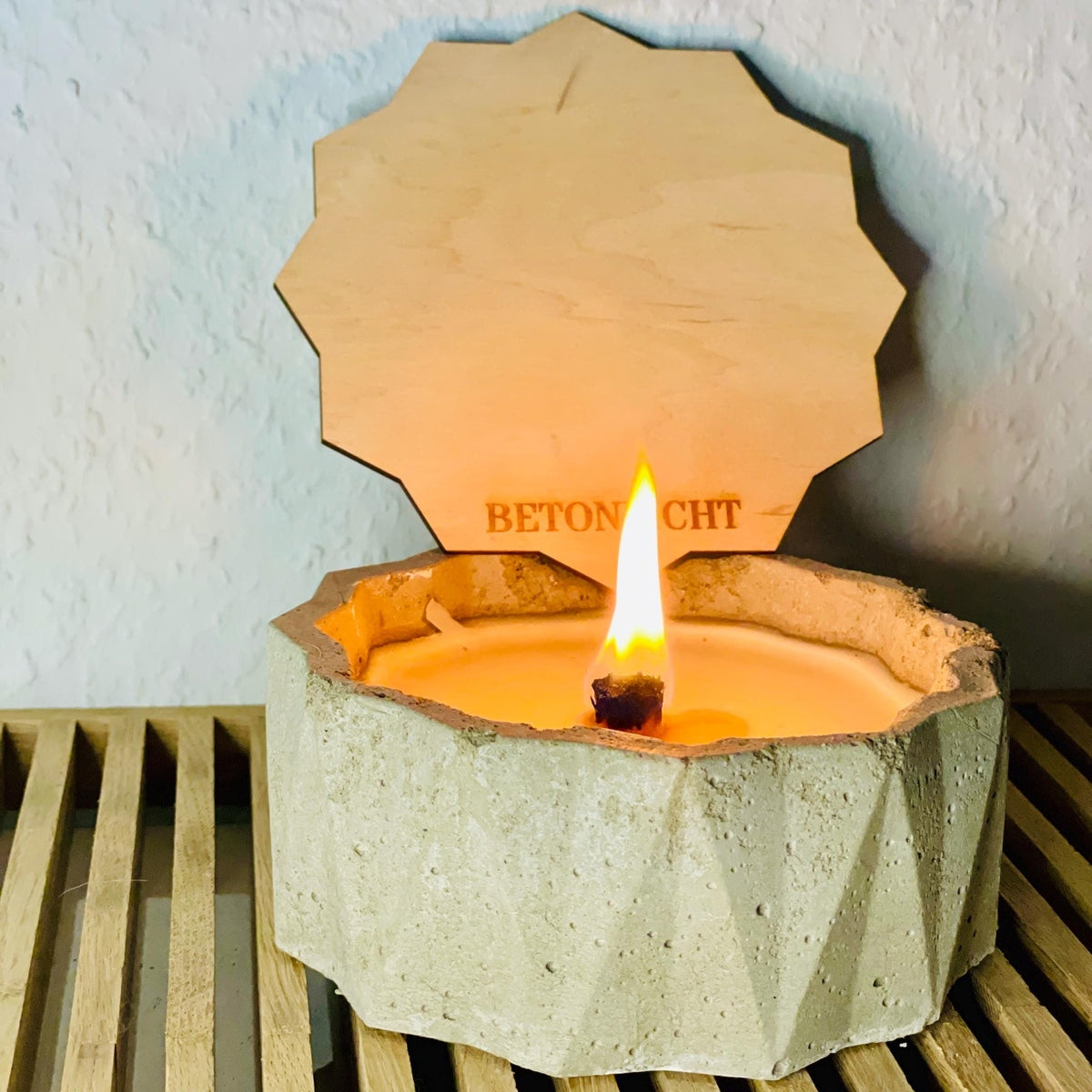 Betonkerze zur Hochzeit - Rustikale Kerze zum verschenke Outdoor-kerze Betonkerze Das Glückswerk