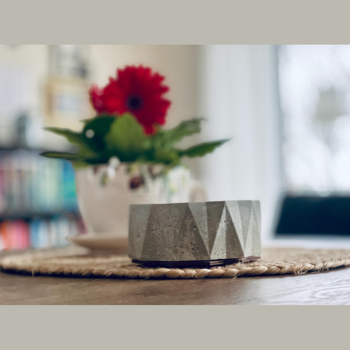 Elegante Graue Betonkerze – Zeitlose Dauerkerze aus Beton - outdoor Kerze als geschenkidee für Mama oder Oma Betonkerze Das Glückswerk