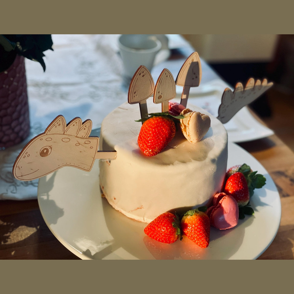 Cake topper Dinosaurier dino für Kinder Geburtstags Party cake Topper Das Glückswerk