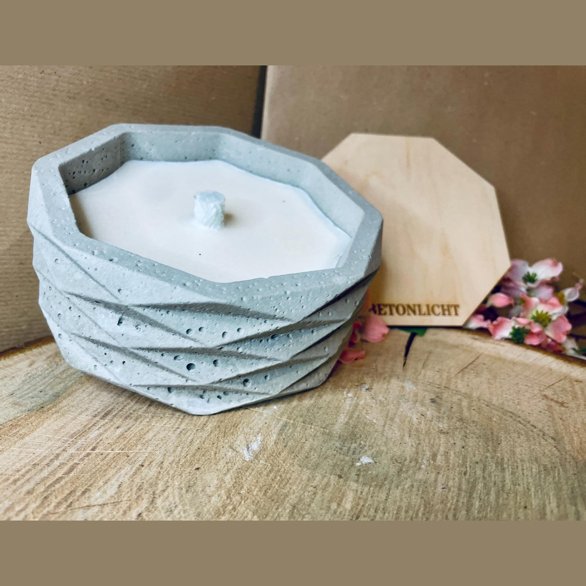 Betonkerze - Rustikale schlichte edele Kerze zum verschenken Outdoor-Kerze Betonkerze Das Glückswerk