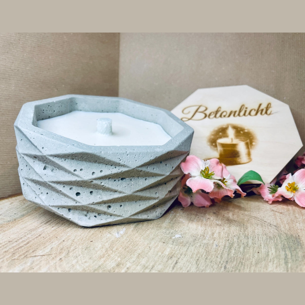 Betonkerze 2.0 Kerzenfresser-Rustikale Kerze zum verschenken Outdoor-Kerze Betonkerze Das Glückswerk