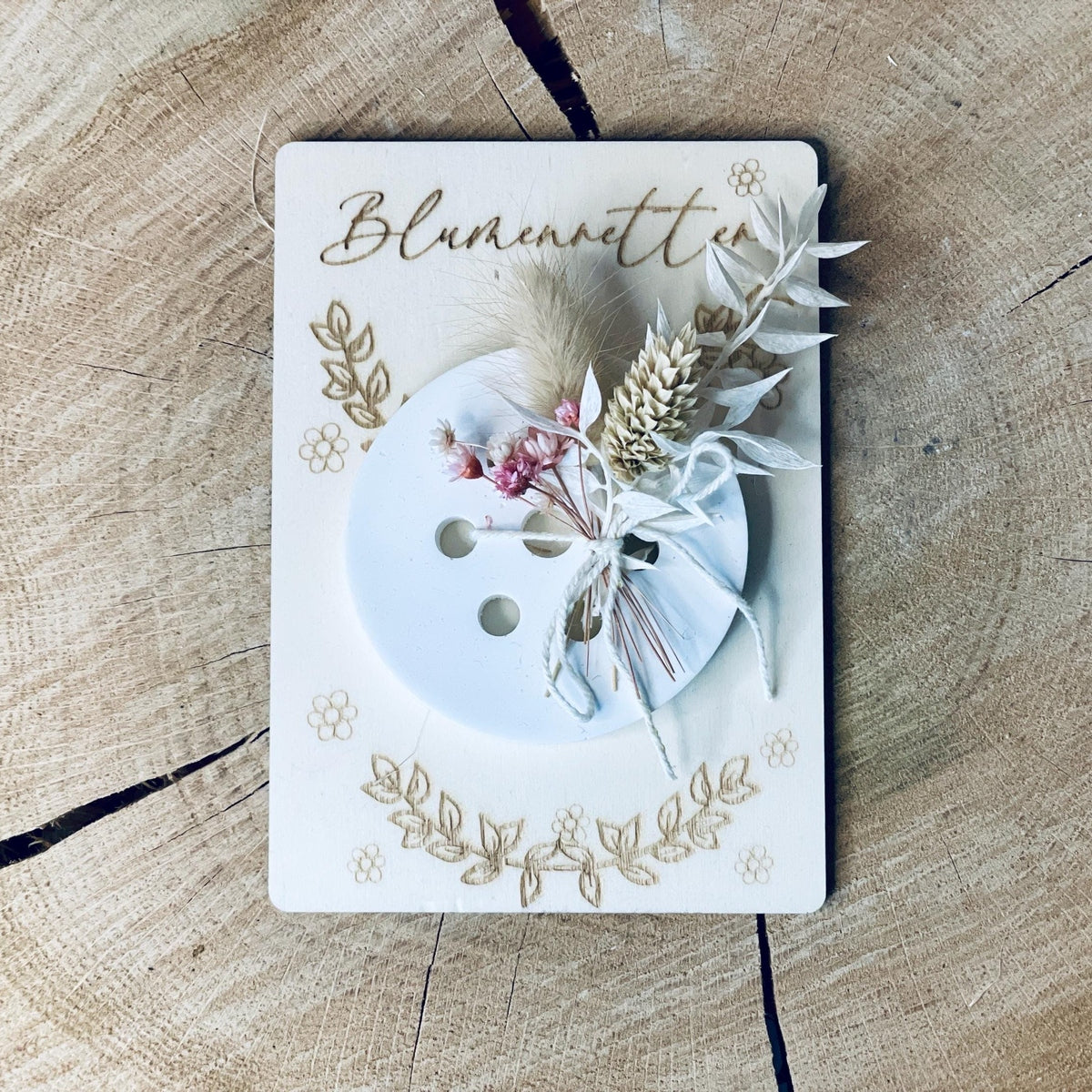 Handgefertigter Blumenretter aus Raysin- die perfekte Geschenkidee passend für Glück Gläser Blumenretter Das Glückswerk