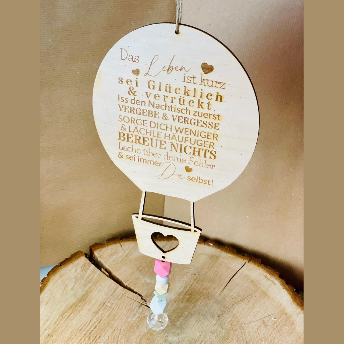 Sonnenfänger für Kinderzimmer als Ballon zum aufhängen als Fensterdekoration Fensterbild Das Glückswerk