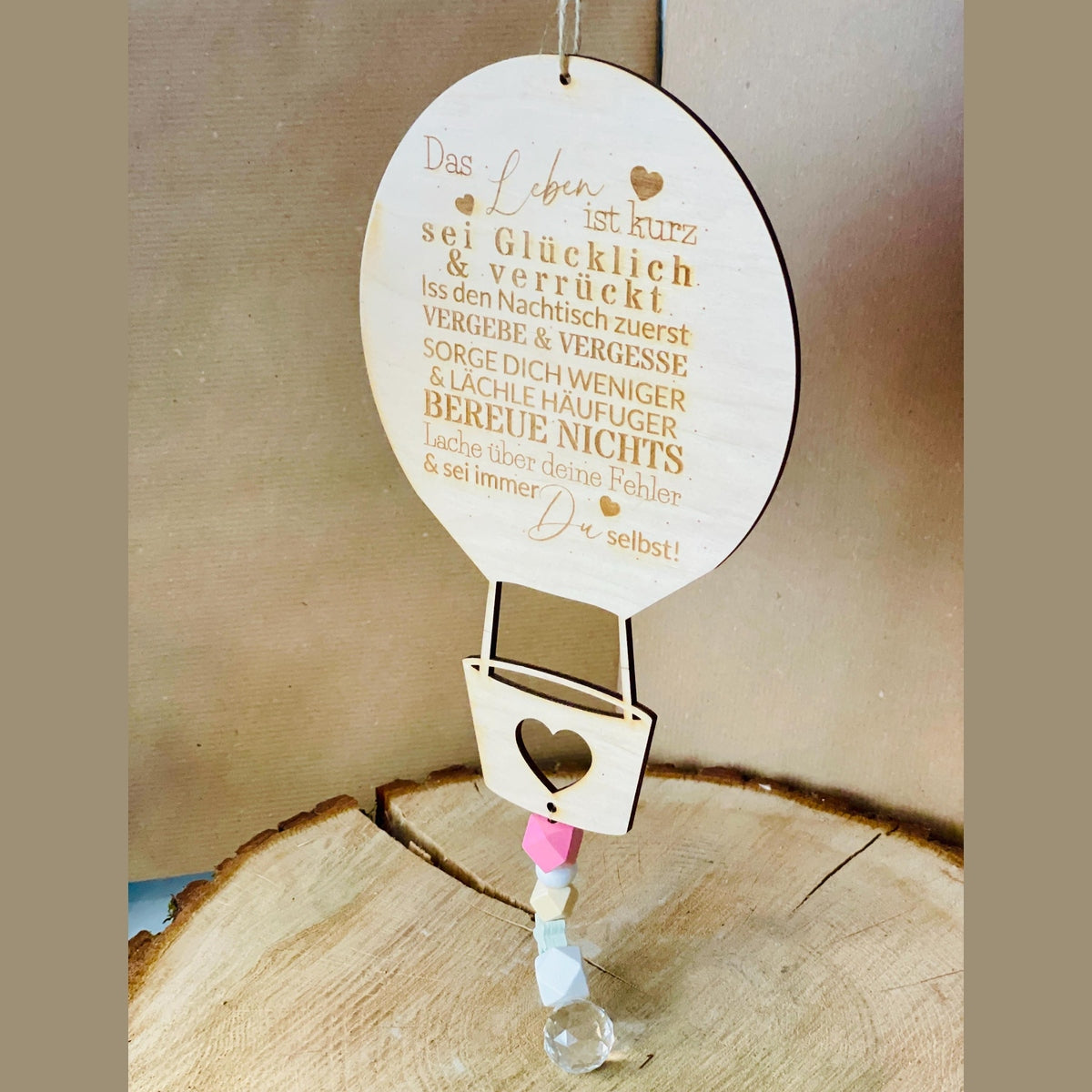 Sonnenfänger für Kinderzimmer als Ballon zum aufhängen als Fensterdekoration Fensterbild Das Glückswerk