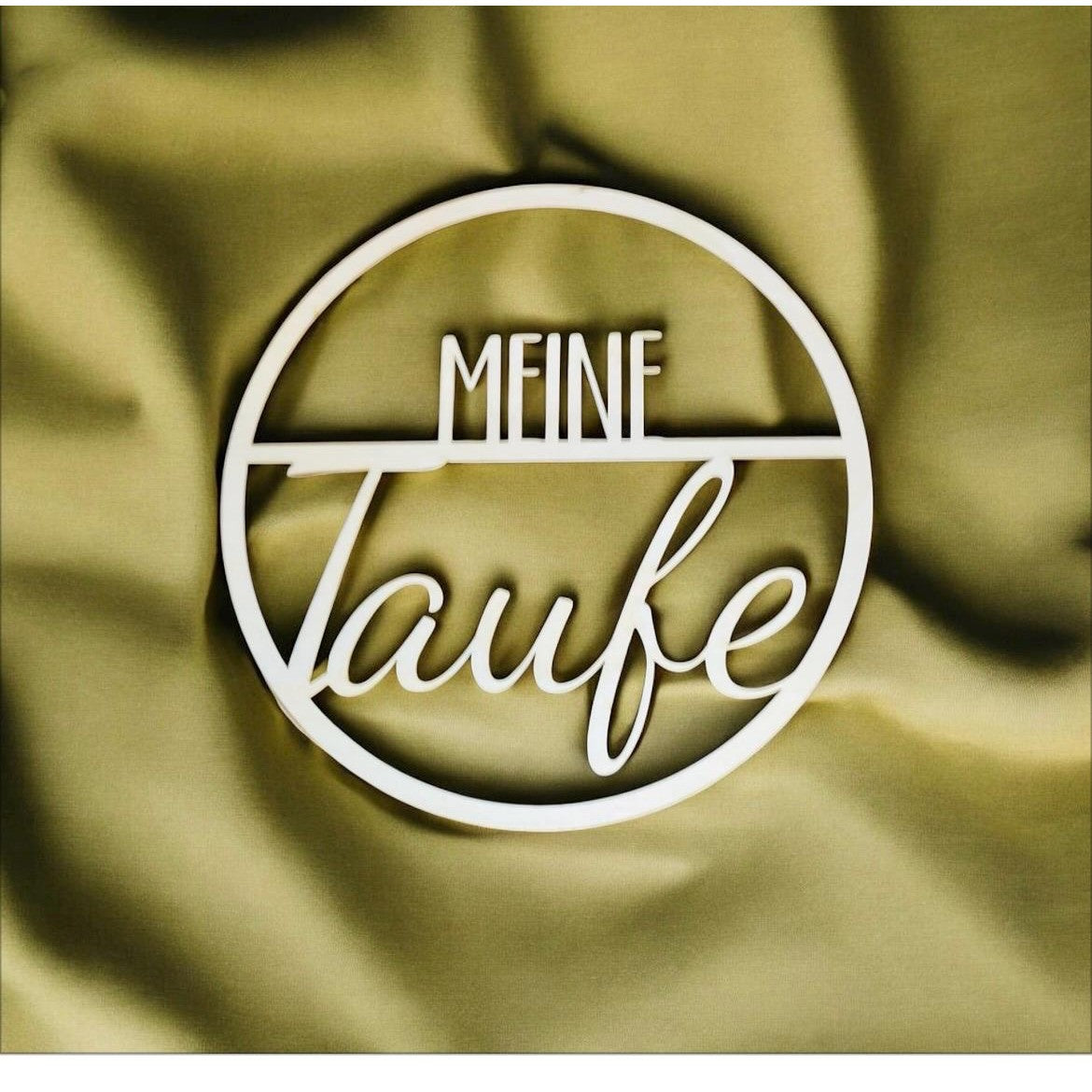 Handgefertigter Holzkranz 'Meine Taufe' – Einzigartiger Schmuck für die besonderen Momente Türkranz Das Glückswerk