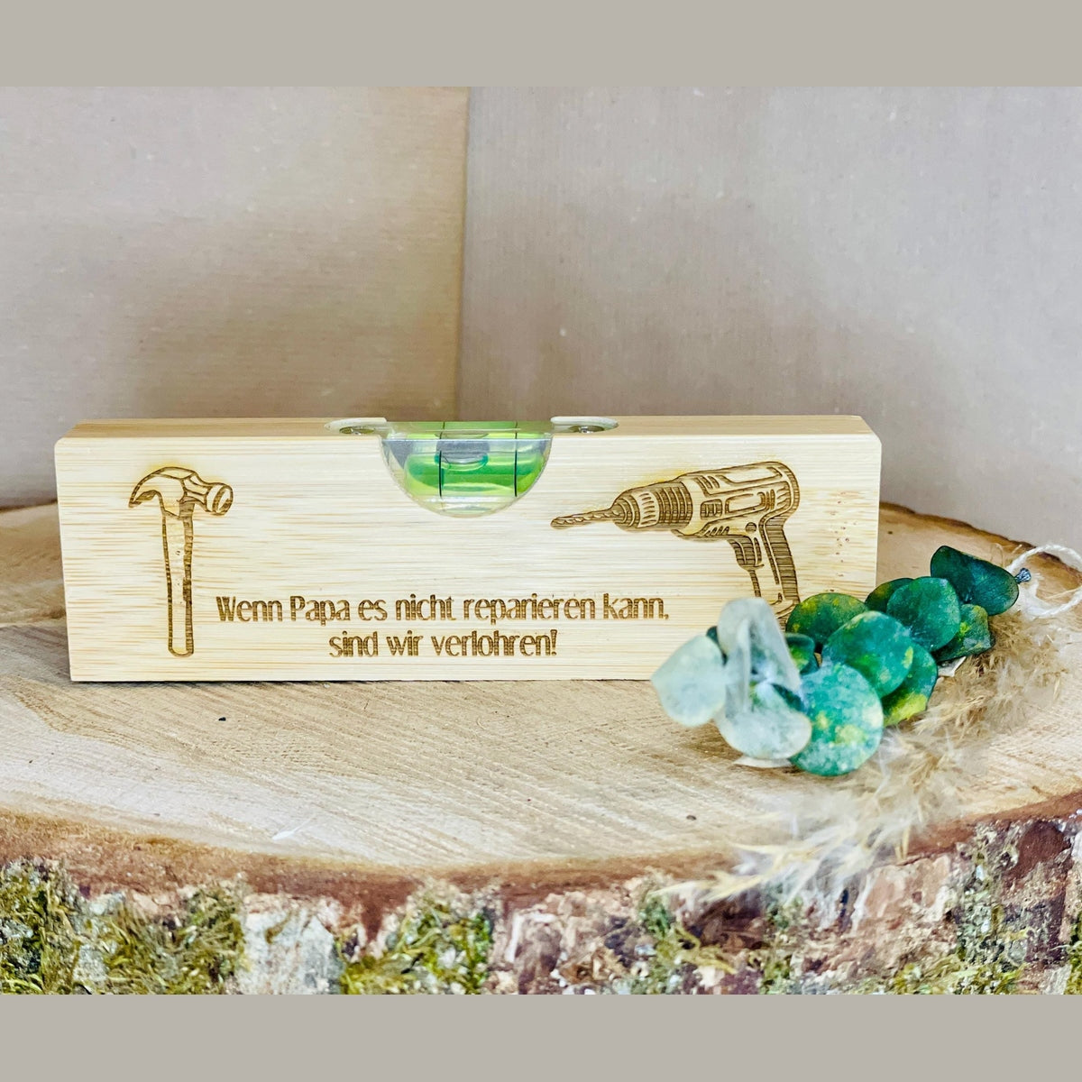 Multifunktionale Wasserwaage mit Gravur Wenn Papa/Opa es nicht reparieren kann, wir verloren Werkzeug mit Flaschenöffner, Zentimetermaß werkzeug Das Glückswerk