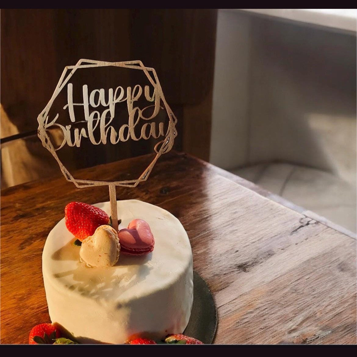 Cake topper für die Geburtstorte „happy Birthday“ aus Holz oder Acrylglas cake Topper Das Glückswerk