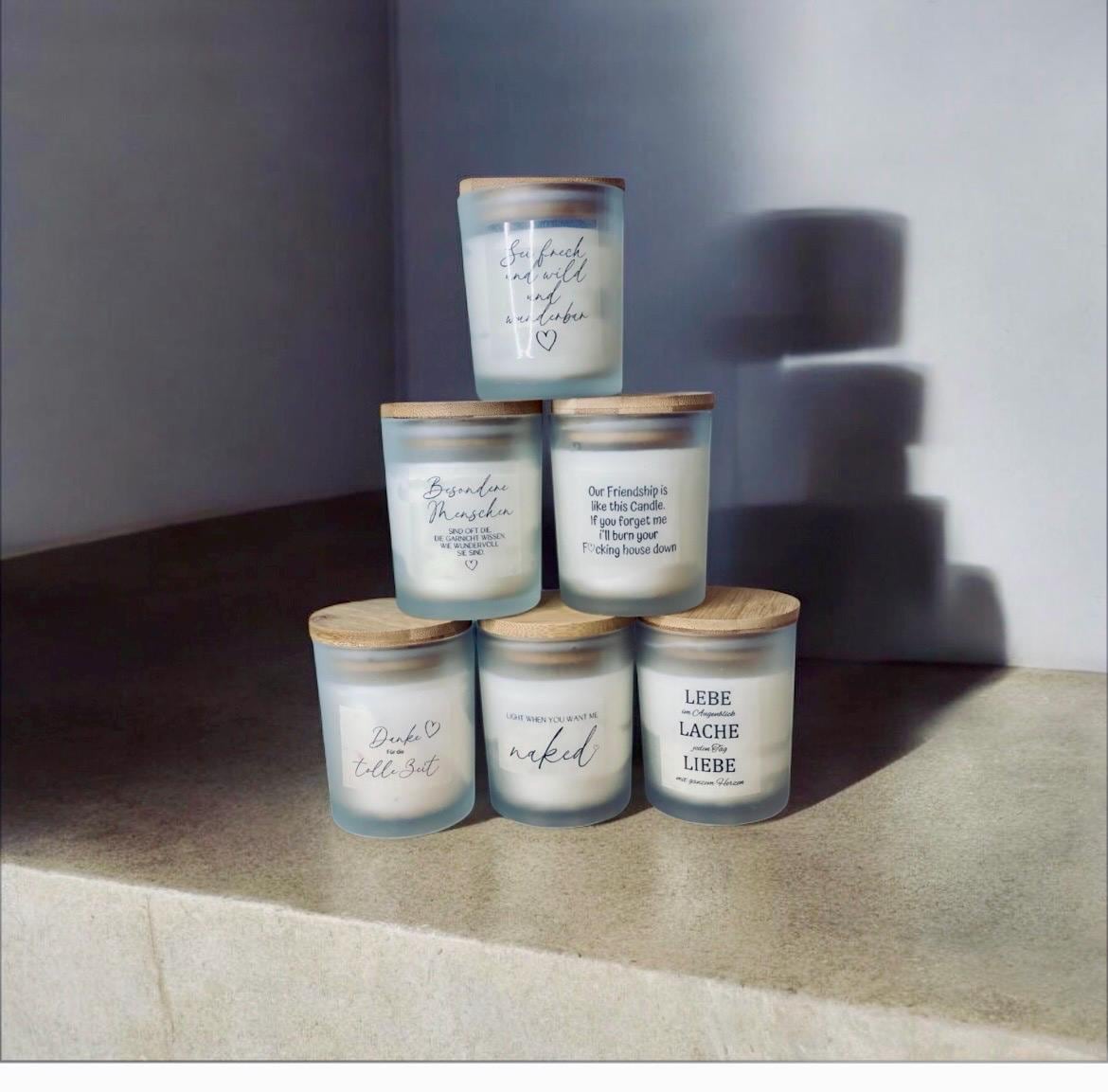 Sojawachskerze sei frech und wild und wunderbar, Glas mit Holzdeckel, Geburtstagsgeschenk, DasGlueckswerk, Geburtstag, Container Candles, Soya
