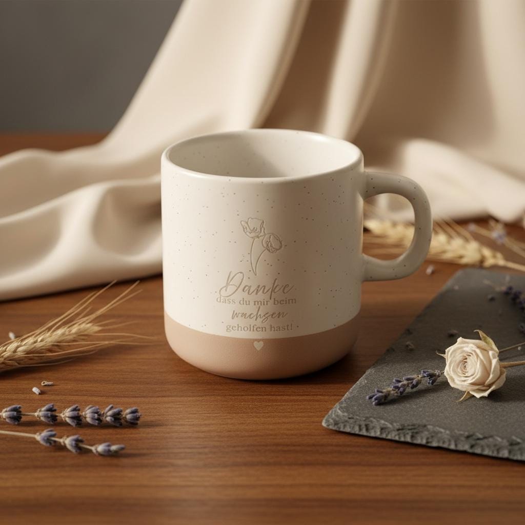 Danke Erzieherin Tasse personalisiert – „Danke dass du mir beim Wachsen geholfen hast“ Abschied Kita Geschenk mit Gravur Das Glückswerk