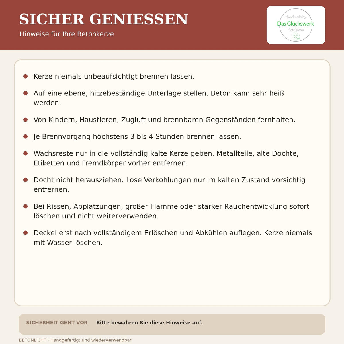 Betonkerze handgegossen mit Sojawachs, grau 14x5cm, Geschenk Tischdeko Outdoor, DasGlueckswerk, Kerzen aus Beton, Garden Decoration, holz, wachs, Beton, Glasfaser