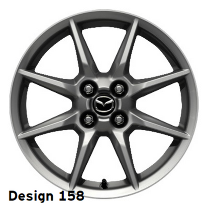 Mazda MX-5 ND ab 2015 Leichtmetallfelge 16" Design 158, Silber, 9965-G3-6560 Räder Mazda