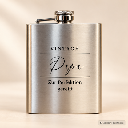 Persönlicher Flachmann mit Gravur – Das Geschenk für Papa