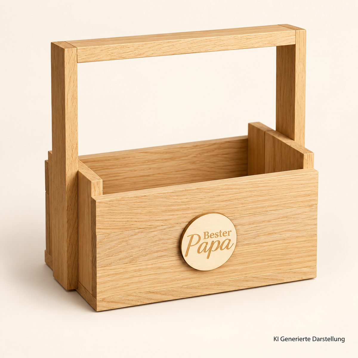 Geschenkkorb Holz mit Plakette, individualisierbar, DIY Geschenkidee zum Befüllen