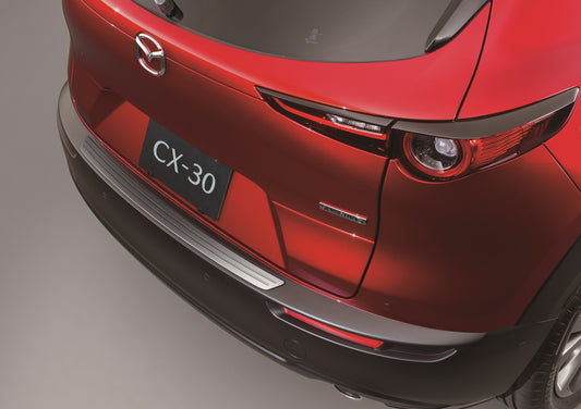 Mazda CX-30 DM 2019 Trittschutzleiste für den hinteren Stoßfänger DFR5-V4-080B Trittschutzleiste für den hinteren Stoßfänger Mazda