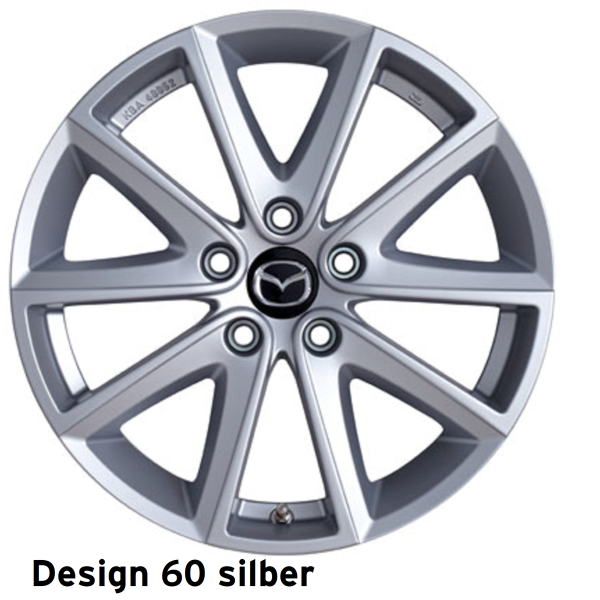 Mazda 6 GL GJ ab 2012 Leichtmetallfelge 19" Design 61 Dunkles Silber GHR5-V3-810A Räder Mazda 17" Design 60 Silber GHP9-V3-810A