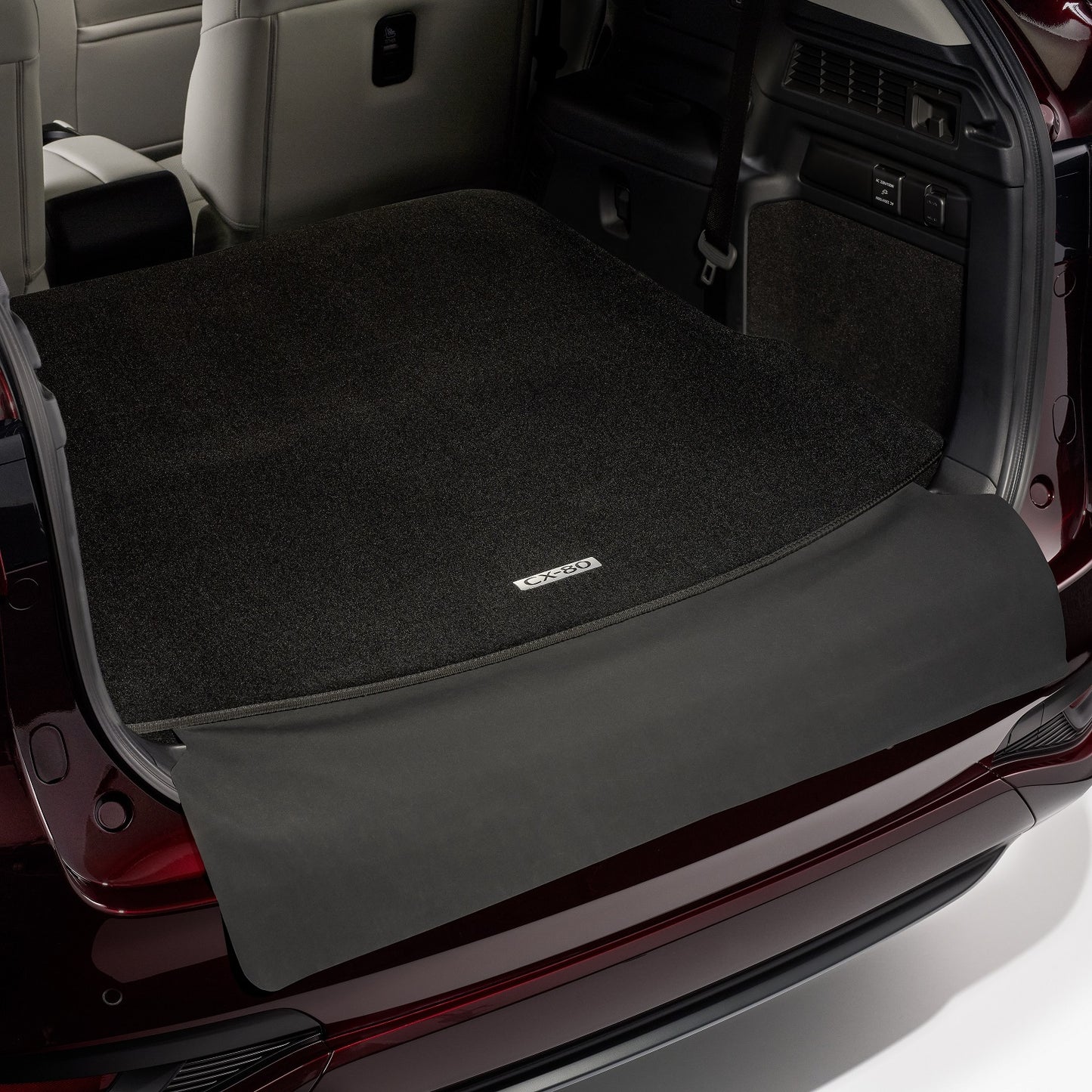 Mazda CX-80 KL ab 2024 Kofferraummatte mit Ladekantenschutz (für umgeklappte 3. Sitzreihe) KJH3-V0-381 Kofferraummatte mit Ladekantenschutz (für umgeklappte 3. Sitzreihe) Mazda