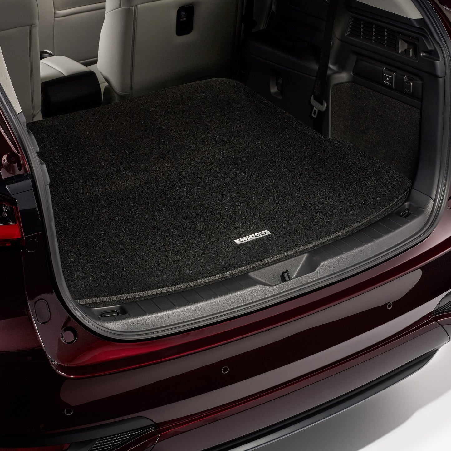 Mazda CX-80 KL ab 2024 Kofferraummatte mit Ladekantenschutz (für umgeklappte 3. Sitzreihe) KJH3-V0-381 Kofferraummatte mit Ladekantenschutz (für umgeklappte 3. Sitzreihe) Mazda