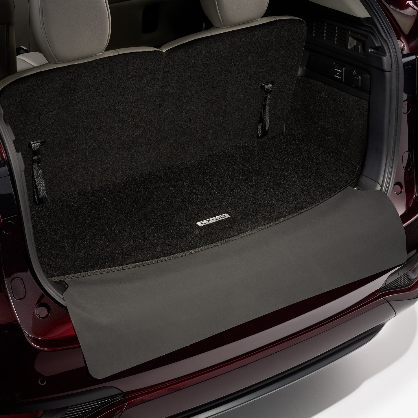 Mazda CX-80 KL ab 2024 Kofferraummatte mit Ladekantenschutz (für hochgeklappte 3. Sitzreihe) KJH4-V0-381 Kofferraummatte mit Ladekantenschutz (für hochgeklappte 3. Sitzreihe) Mazda