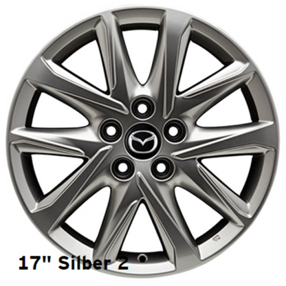Mazda CX-5 KF ab 2017 Leichtmetallfelge 17" Design 67, silberfarben KB8M-V3-810 Räder Mazda