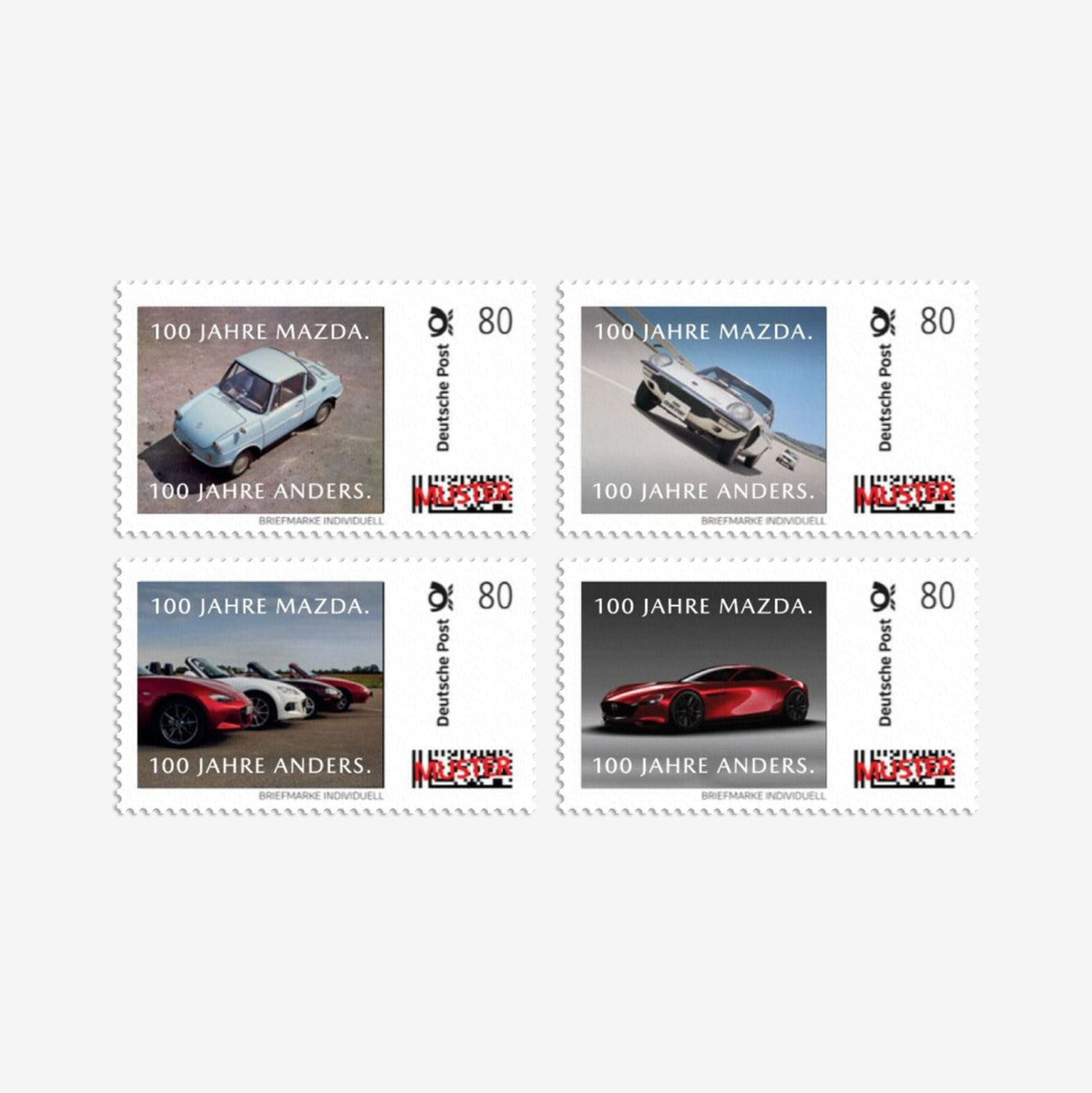 Mazda Merchandise Briefmarken Set Sonderedition "100 Jahre Mazda" MAZDE10013 Briefmarken Set Sonderedition "100 Jahre Mazda" Mazda