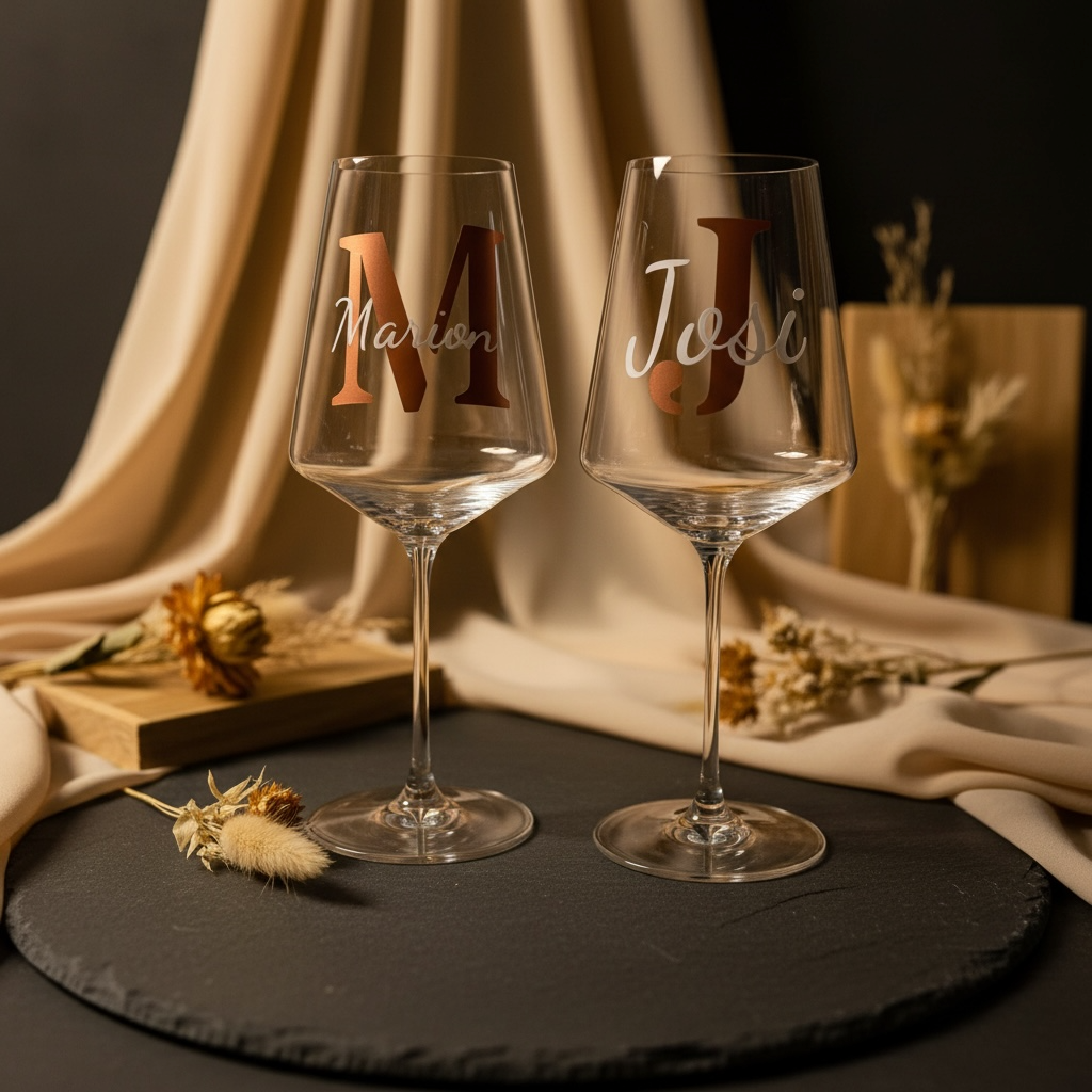 Weinglas weißweinglas Individualisiert als Geschenk zur Hochzeit Geburtstag Glas Das Glückswerk