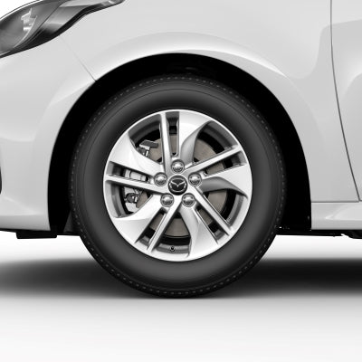 Mazda 2 Hybrid ZV ab 2021 Winterkomplettradsatz 15 Zoll, Silber, Hankook RRZV--1-5-A1-HAXR Winterkomplettradsatz 15 Zoll, Silber, Hankook Mazda