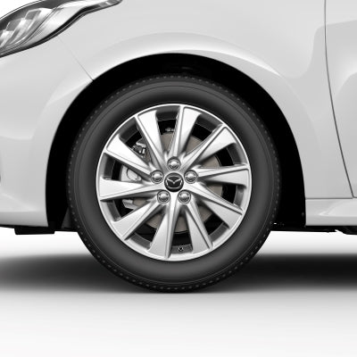 Mazda 2 Hybrid ZV ab 2021 Winterkomplettradsatz 16 Zoll, Silber, Bridgestone RRZV--1-6-A3-BR Winterkomplettradsatz 16 Zoll, Silber, Bridgestone Mazda
