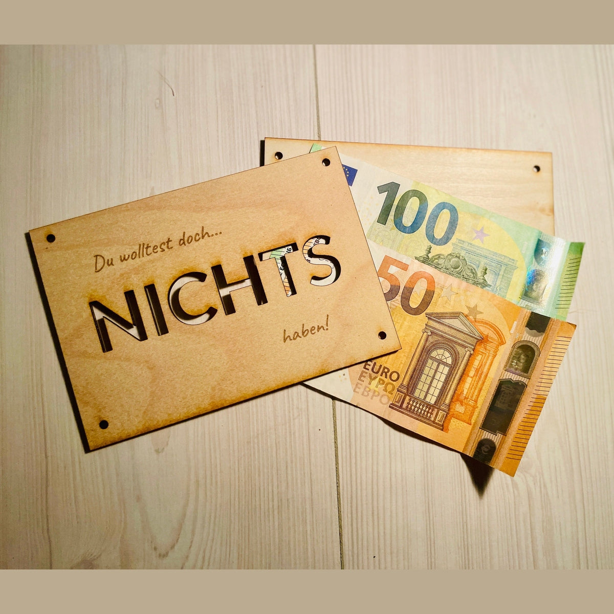 Geld Geschenk Karte Nichts mit Lederband oder Nieten Geschenkkarte Das Glückswerk