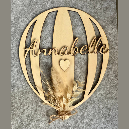Personalisiertes Geburtstags-Türschild für Kinderzimmer - Einzigartiges Ballon-Geschenk zur Geburt Türschild Das Glückswerk