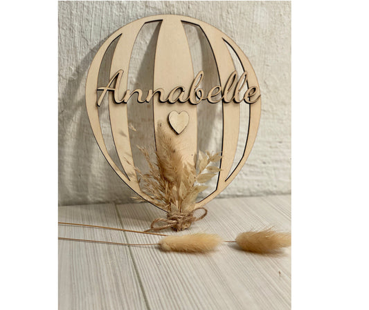 Personalisiertes Geburtstags-Türschild für Kinderzimmer - Einzigartiges Ballon-Geschenk zur Geburt