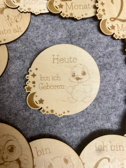 Schwangerschaft Meilenstein karten 1-12 Monate Geburt Baby Das Glückswerk