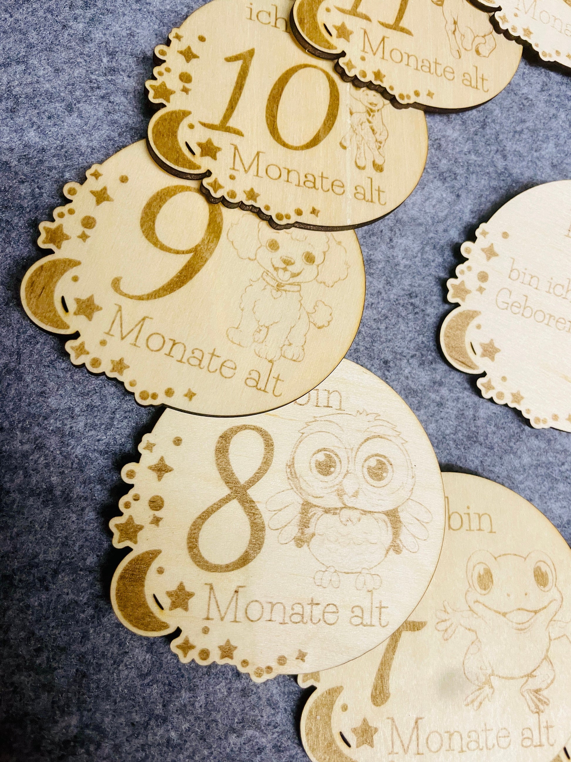 Schwangerschaft Meilenstein karten 1-12 Monate Geburt Baby Das Glückswerk