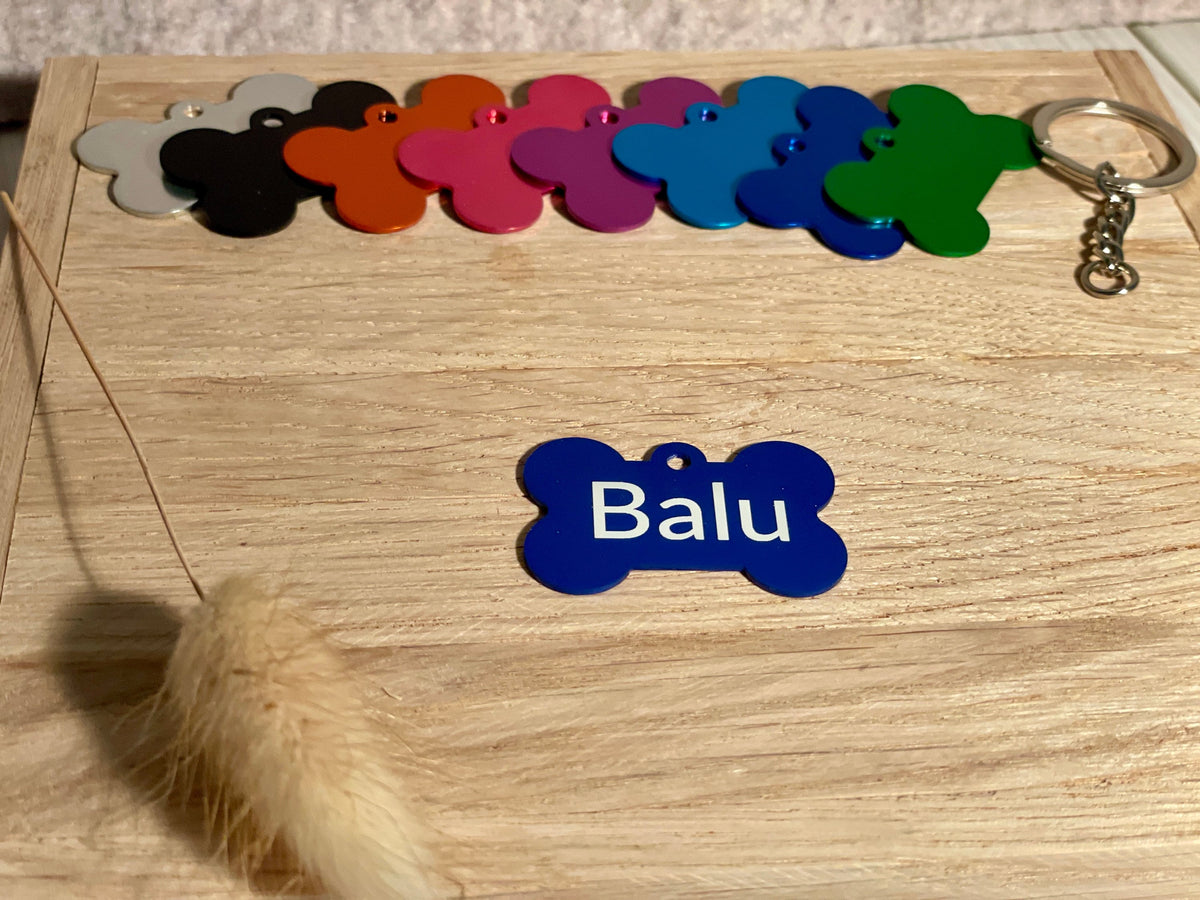Hundemarke Knochen, Hundemarke mit Namensgravur, personalisierte Hundemarke, Hundemarke in verschiedenen Farben, Knochen Hundemarke, Hundemarke personalisieren, Hundeidentifikation, Hundezubehör,