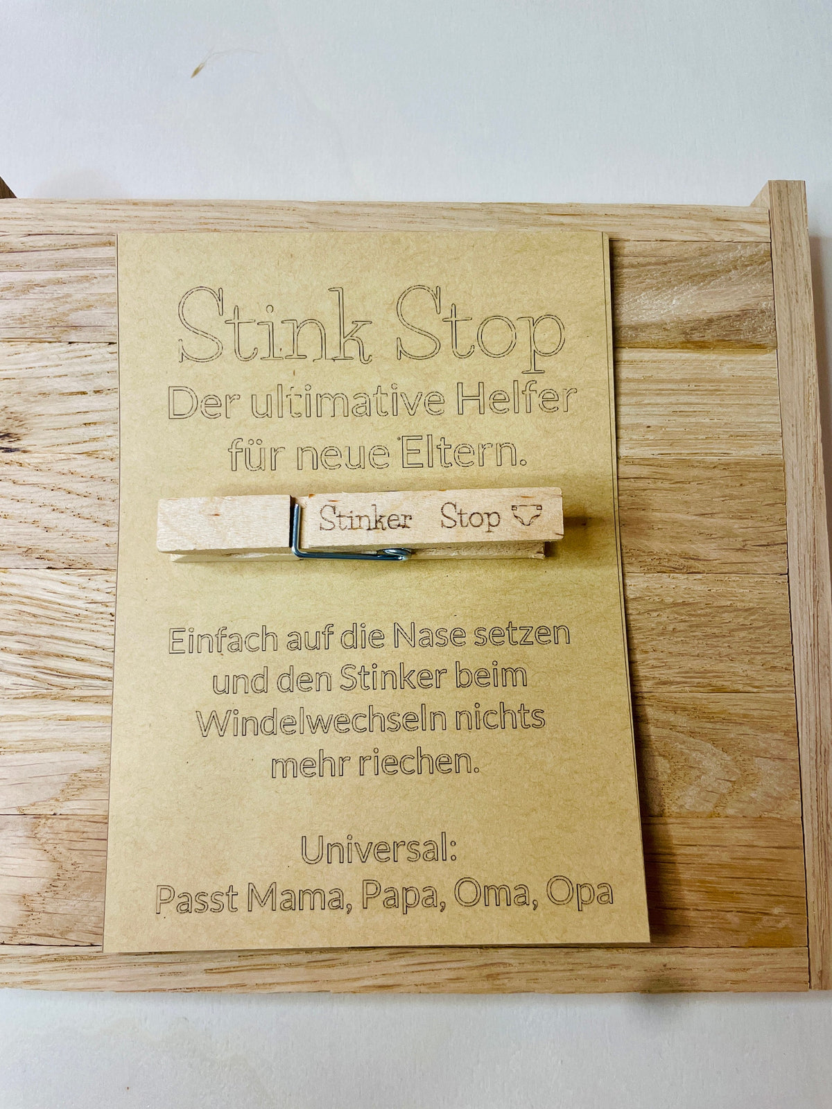 Stinker Stop Wäscheklammer für Eltern