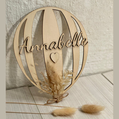 Personalisiertes Geburtstags-Türschild für Kinderzimmer - Einzigartiges Ballon-Geschenk zur Geburt Türschild Das Glückswerk