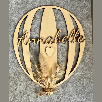 Personalisiertes Geburtstags-Türschild für Kinderzimmer - Einzigartiges Ballon-Geschenk zur Geburt Türschild Das Glückswerk
