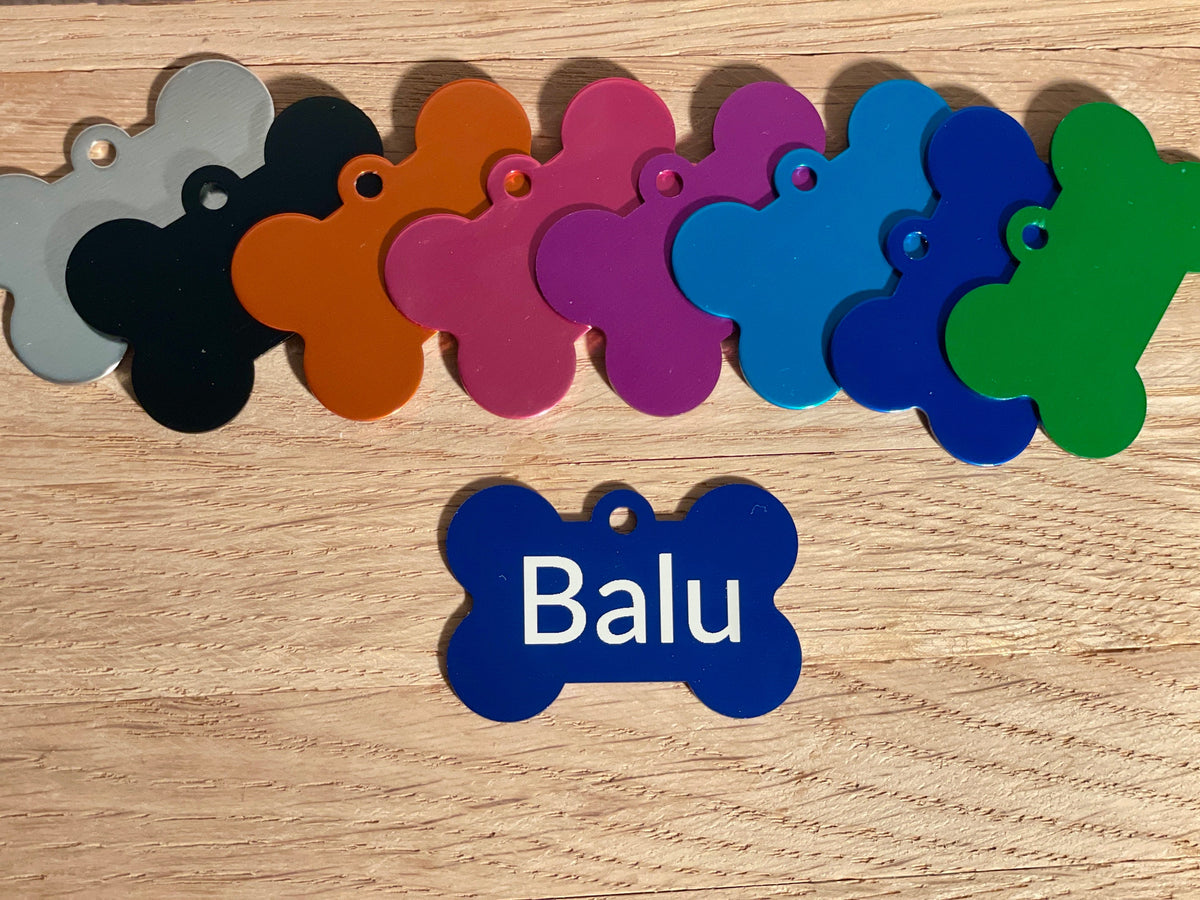 Hundemarke Katzenmarkehunde anhänger medallion silber schwarz orange rosa lila blau grün haustier halsband leine individualisiert personalisiert günstig preiswert lustig witzig