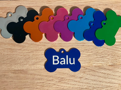 Hundemarke Katzenmarkehunde anhänger medallion silber schwarz orange rosa lila blau grün haustier halsband leine individualisiert personalisiert günstig preiswert lustig witzig