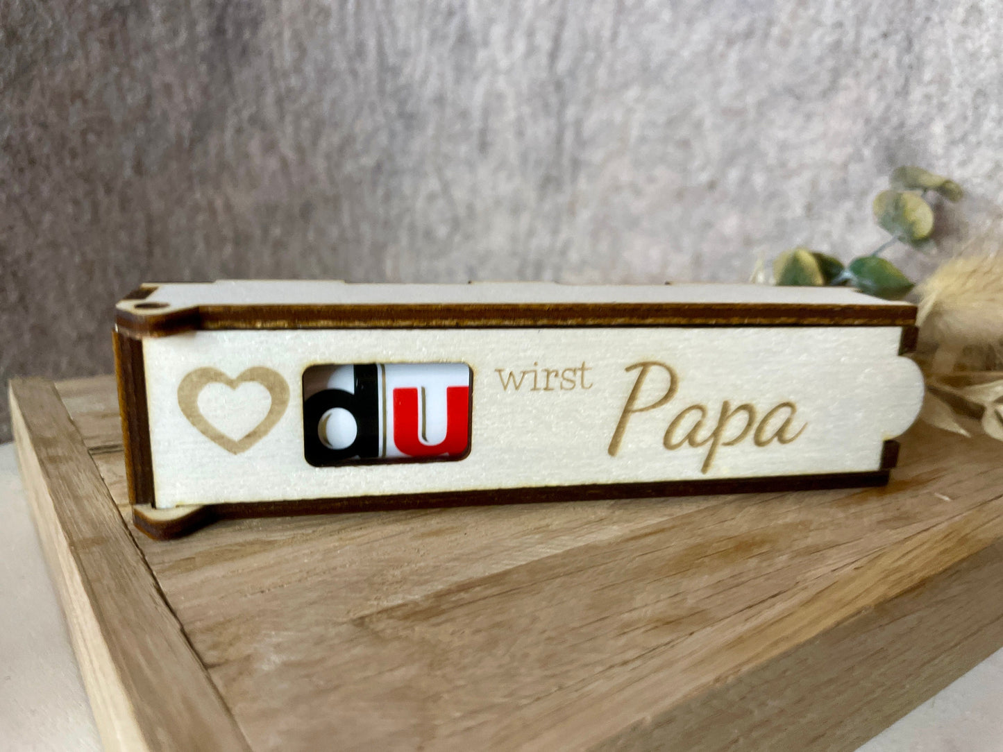 Schokoriegel case Geschenkbox du wirst papa Opa Oma