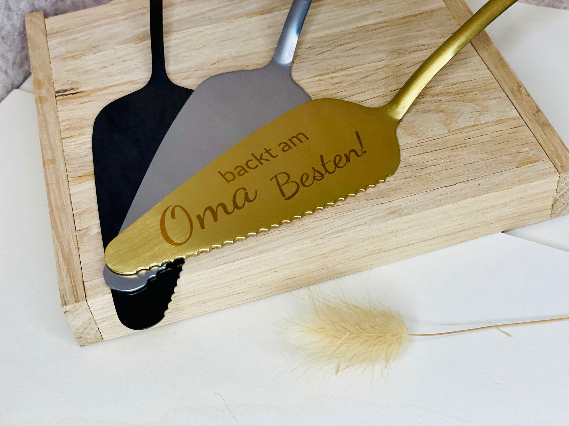 Personalisierter Tortenheber mit Gravur, Geschenk zur Hochzeit und Silberhochzeit, DasGlueckswerk, Hochzeit & Liebe, Cake Servers & Knives, metall