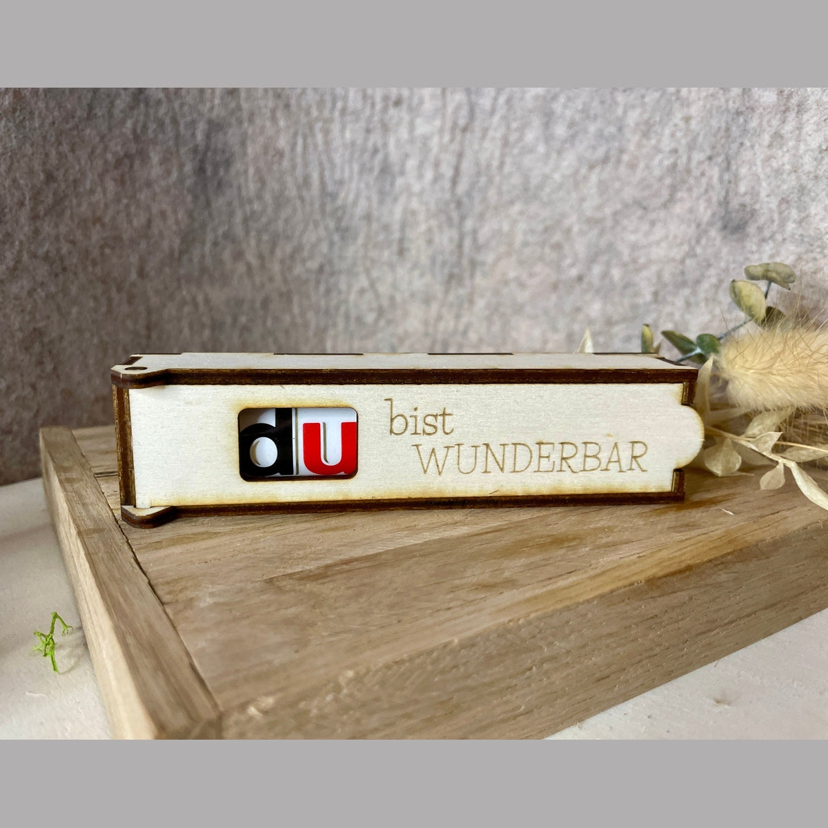 Schokoriegel case mit der Aufschrift "beste/r Oma Opa Papa Mama" Schokoriegelbox Das Glückswerk