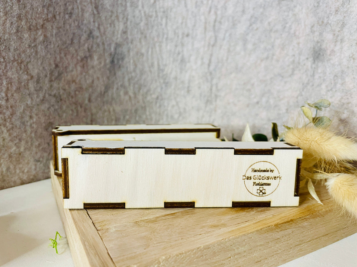 Schokoriegel-Box als Geschenkverpackung – im Wohnkontext