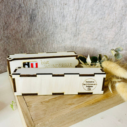 Schokoriegel case mit der Aufschrift "beste/r Oma Opa Papa Mama" Schokoriegelbox Das Glückswerk