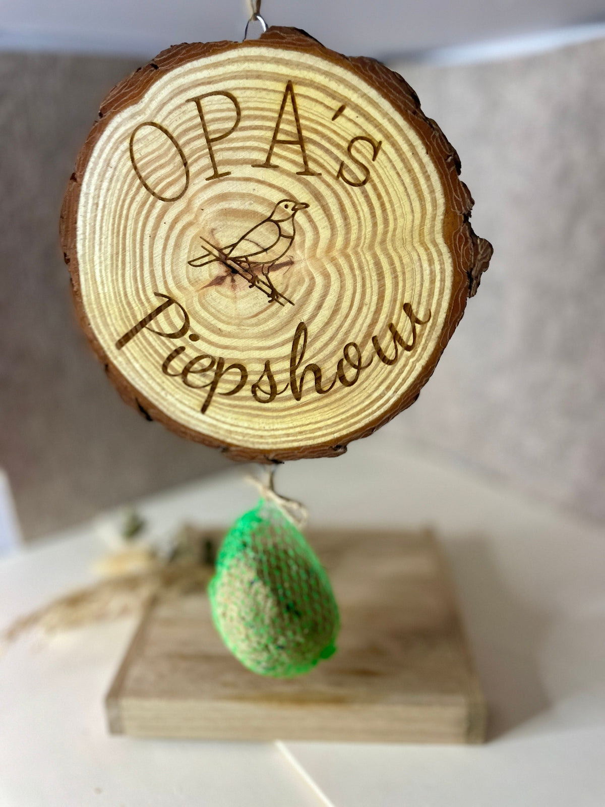 Opas piepshow opa´s geschenkidee opageschenk meisenknödel mit holz lasercut  vogelliebhaber weihnachtsgeschenk geburtstaggeschenk handmade
lustig witzig
