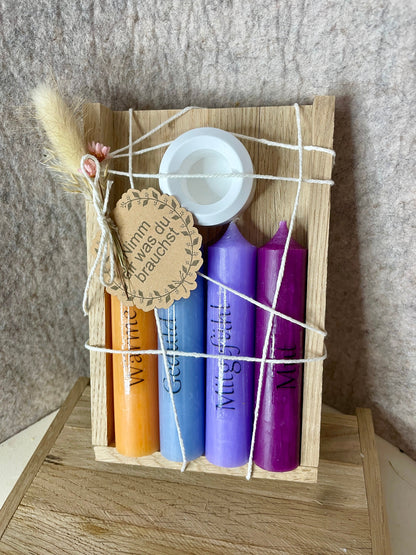 Kerzenset Nimm dir was du brauchst, Geschenkidee zum Geburtstag