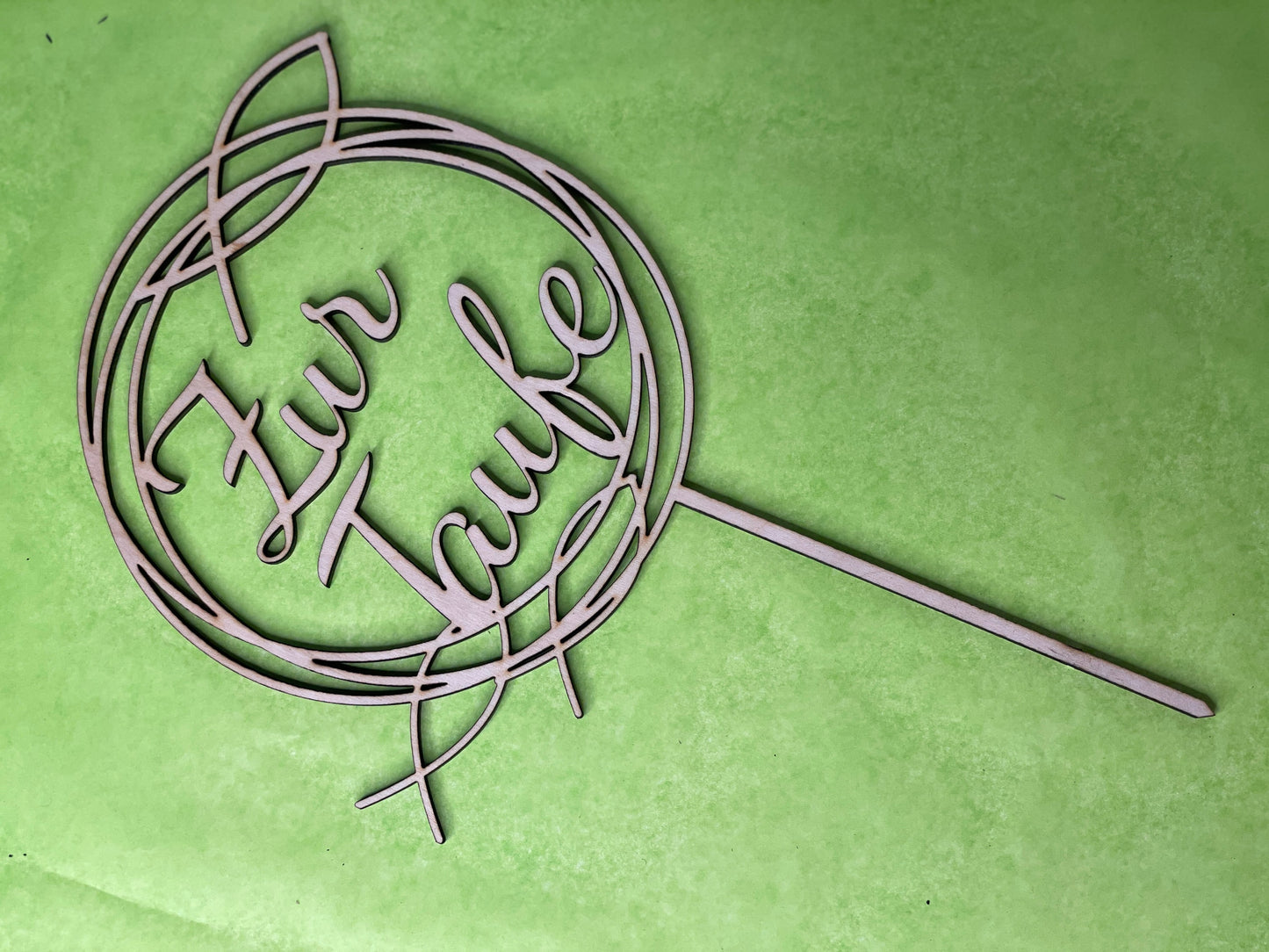 Cake Topper SVG Taufe, Laserdatei für Tortendeko, Download für Holz Acryl und Papier, DasGlueckswerk, Digitale Laserdateien, Cake Toppers, 